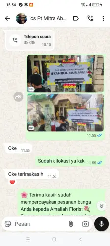 Testimonial Papan Bunga cibubuan