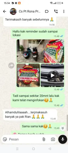 Testimonial Papan Bunga cibubuan
